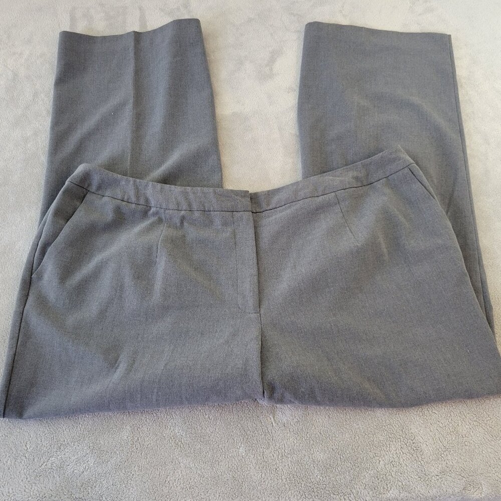 Liz Claiborne Audra 20W Gray Dress Pants 42" Waist 29.5" Inseam GRA88E